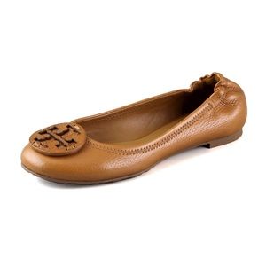 Tory Burch Reva Tumbled Logo Flats
